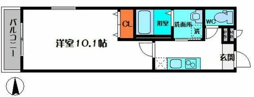 フジパレス横堤Ⅰ番館【3階】の間取り