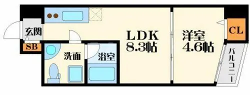 RIDGE江坂【11階】の間取り