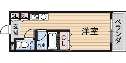 カースル安田【3階】の間取り