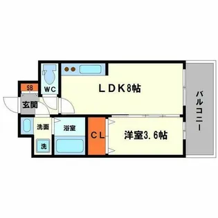 1LDKの間取り画像