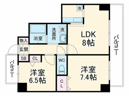 コンフォールエスティオ【2階】の間取り