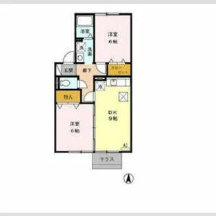 ベルドミール岡 B【1階】の間取り