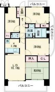 コート和泉府中カリヨン1番館【614号室】の間取り