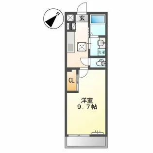 ジェンティー フルール【1階】の間取り