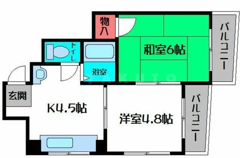 エクセレントⅡ都島山崎【5階】の間取り