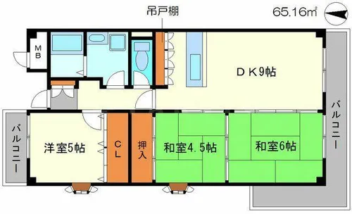 アスティオン江坂【3階】の間取り