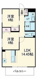 ペンギンズマンション箕面新稲【1階】の間取り