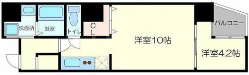 大阪府大阪市中央区内平野町1丁目【マンション】の間取り
