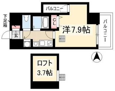 プレサンス名古屋駅前アクシス【2階】の間取り