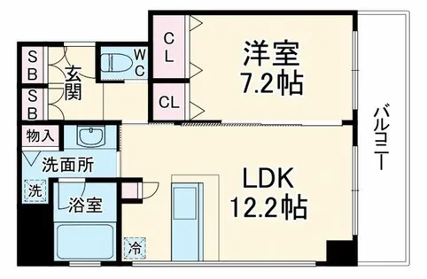 大阪府大阪市中央区平野町3丁目【マンション】の間取り