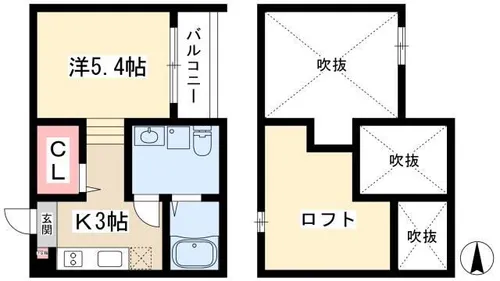 ロッカフォルテ【203号室】の間取り
