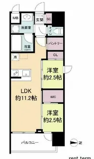 セレニテフラン梅田【14階】の間取り