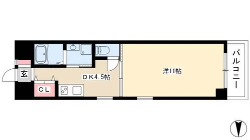 J-レジデンス栄Ⅱ【201号室】の間取り