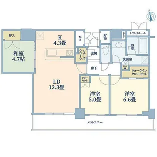 ザ・宝塚タワー【16階】の間取り