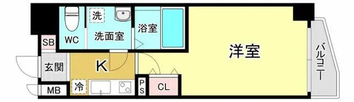 インザグレイス新大阪ソレアード【11階】の間取り