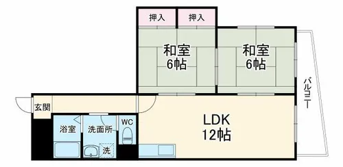服部緑地パルコアB棟【2階】の間取り