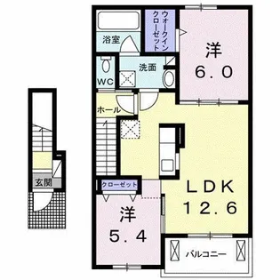 クレスト菱木Ⅱ【205号室】の間取り