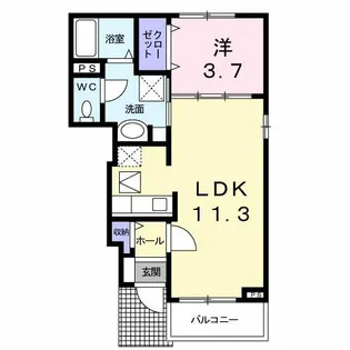アルファⅠ号館【1階】の間取り