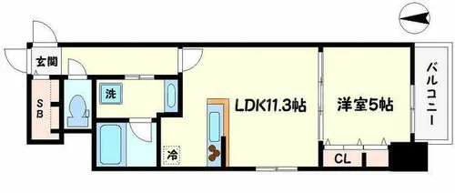 大阪府大阪市中央区内平野町2丁目【マンション】の間取り