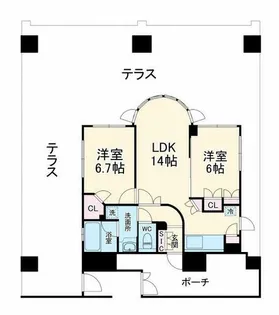 大阪府大阪市北区同心2丁目【マンション】の間取り