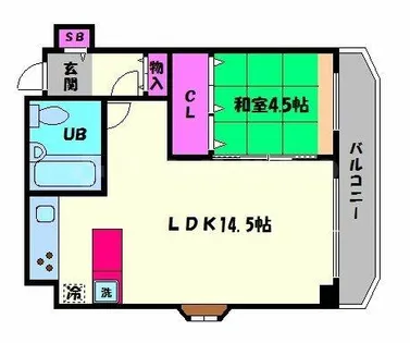 グランドールハタダ【8階】の間取り