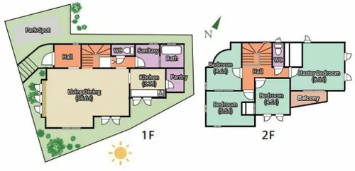 大阪府吹田市片山町3丁目【一戸建】の間取り