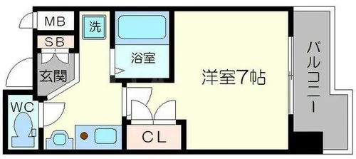 ラナップスクエア天満プライム【8階】の間取り