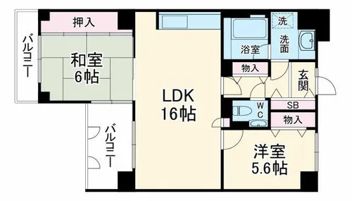 ファミールハイツ緑地公園【3階】の間取り