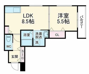 レユシール金田【3階】の間取り