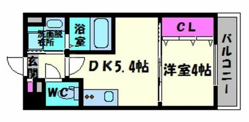 大阪府大阪市城東区蒲生2丁目【マンション】の間取り