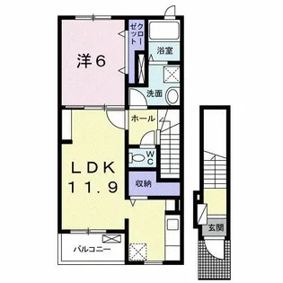 マジェスティックⅢ【2階】の間取り