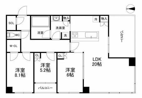 シティタワー大阪天満【4407号室】の間取り