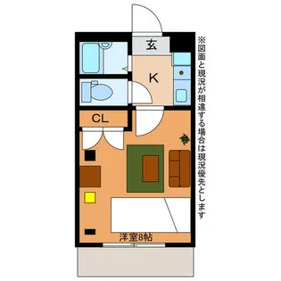 ガーデンコートELLE【104号室】の間取り