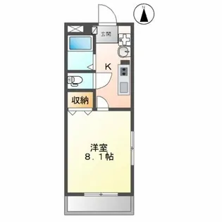 エバーレジデンスB棟【2階】の間取り