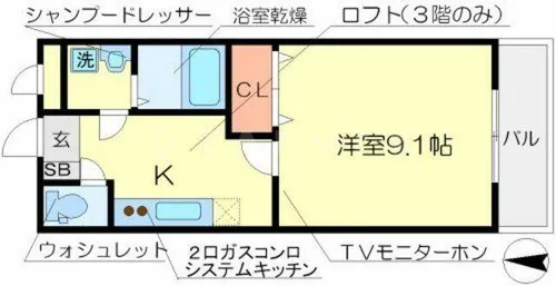 大阪府茨木市彩都あさぎ5丁目【マンション】の間取り