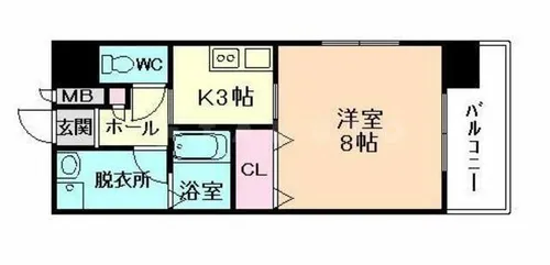 フォーチュン同心【9階】の間取り