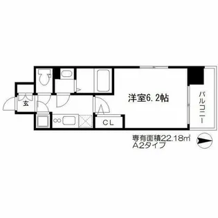 エスリード南森町【8階】の間取り