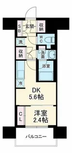 コンフォリア・リヴ南森町Q【2階】の間取り