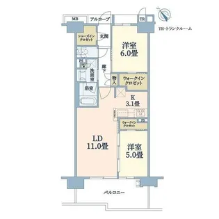 ブランズシティ南草津【12階】の間取り