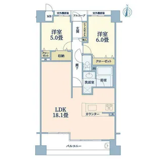 メロディーハイム富小路蛸薬師【7階】の間取り