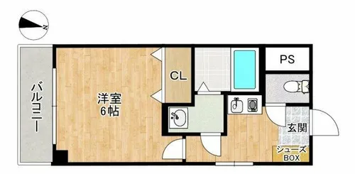 マリンプラザ【5階】の間取り