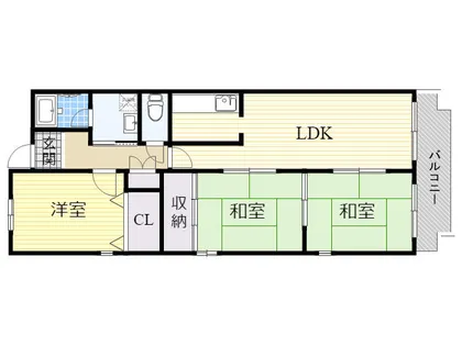 ルノン茨木【4階】の間取り