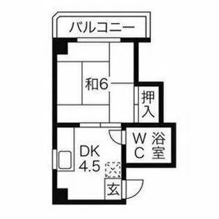 内田橋ロイヤルハイツII【3階】の間取り