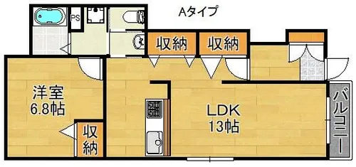 クレール白水【1階】の間取り
