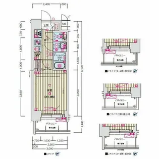 ソルテラス大阪BAY STATION SIDE【805号室】の間取り