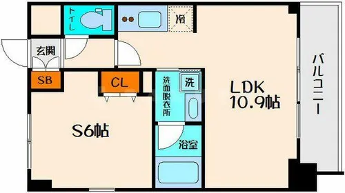 S-RESIDENCE江坂【13階】の間取り