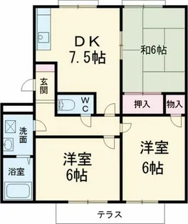 パル今福【E201号室】の間取り