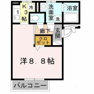 大阪府摂津市正雀本町1丁目【アパート】の間取り