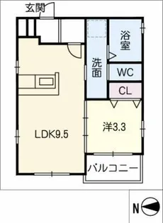 soso乙川【3階】の間取り