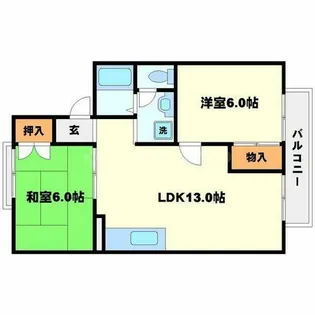 大阪府豊中市熊野町2丁目【アパート】の間取り